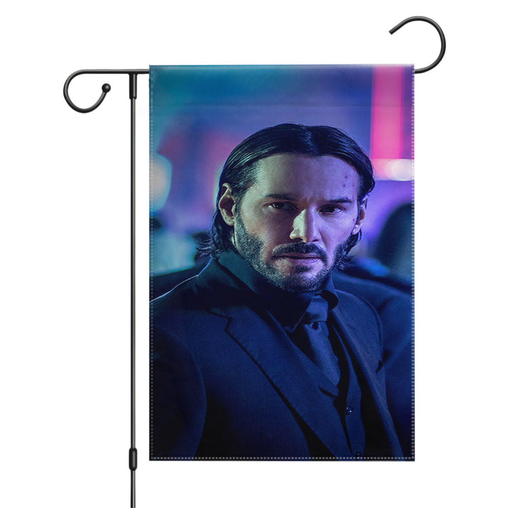 Keanu Reeves Photo 1 Garden Flags Yard Outdoor Lawn 12 X 18