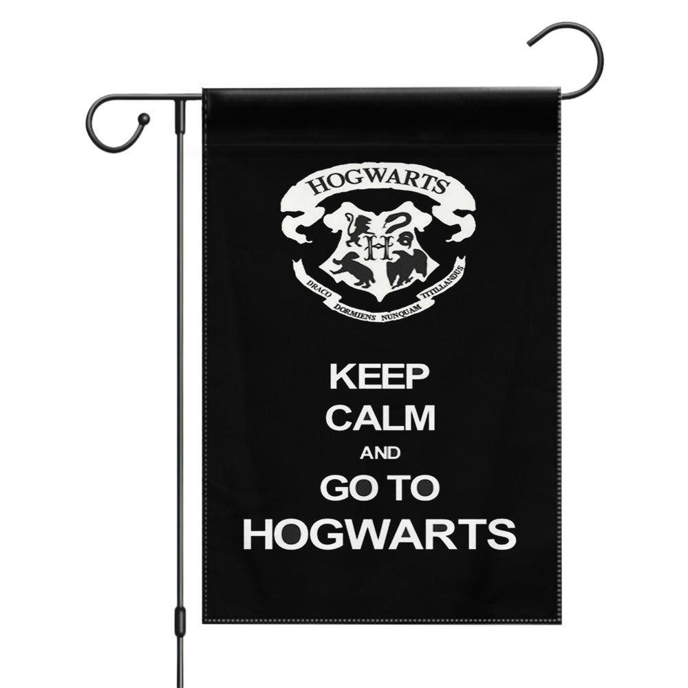 Keep Calm And Go To Hogwarts Garden Flags Yard Outdoor Lawn 12 X 18