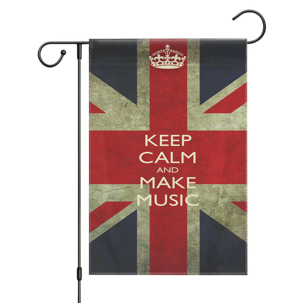Keep Calm And Make Music Garden Flags Yard Outdoor Lawn 12 X 18