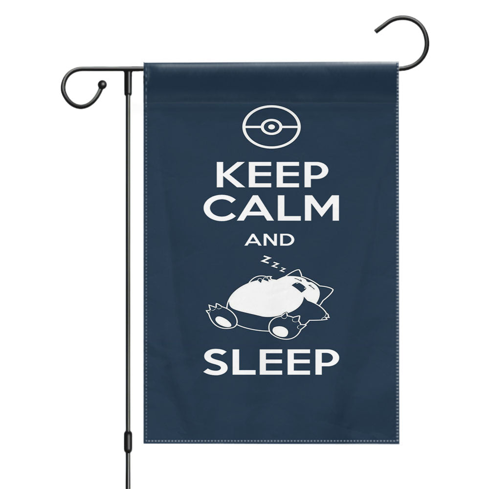 Keep Calm And Sleep Pokemon Garden Flags Yard Outdoor Lawn 12 X 18