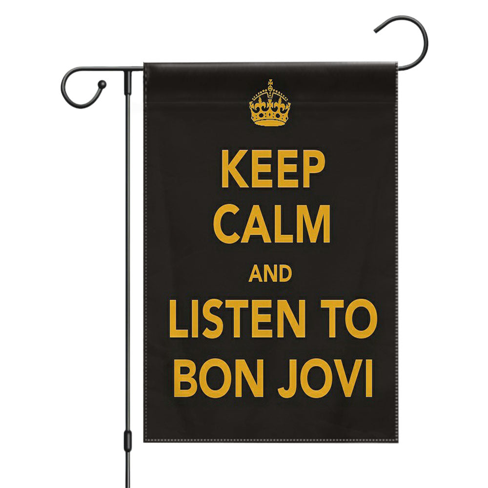Keep Calm Bonjovi Garden Flags Yard Outdoor Lawn 12 X 18
