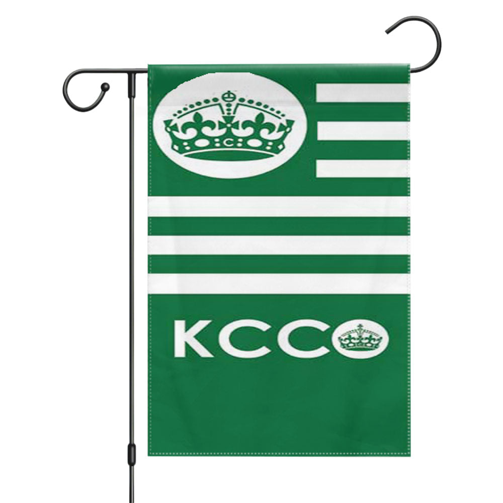 Keep Calm Chive On Green Shape Garden Flags Yard Outdoor Lawn 12 X 18