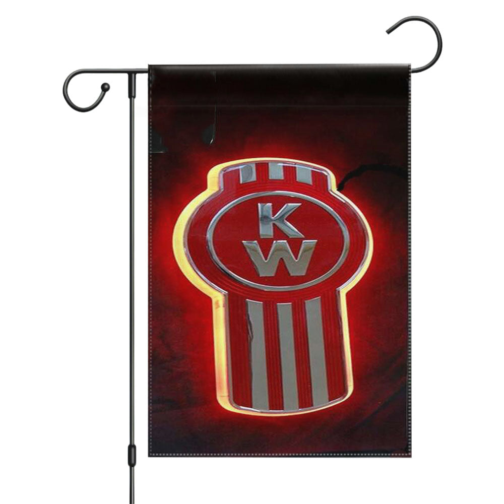 Kenworth Truck Glow Logo Garden Flags Yard Outdoor Lawn 12 X 18