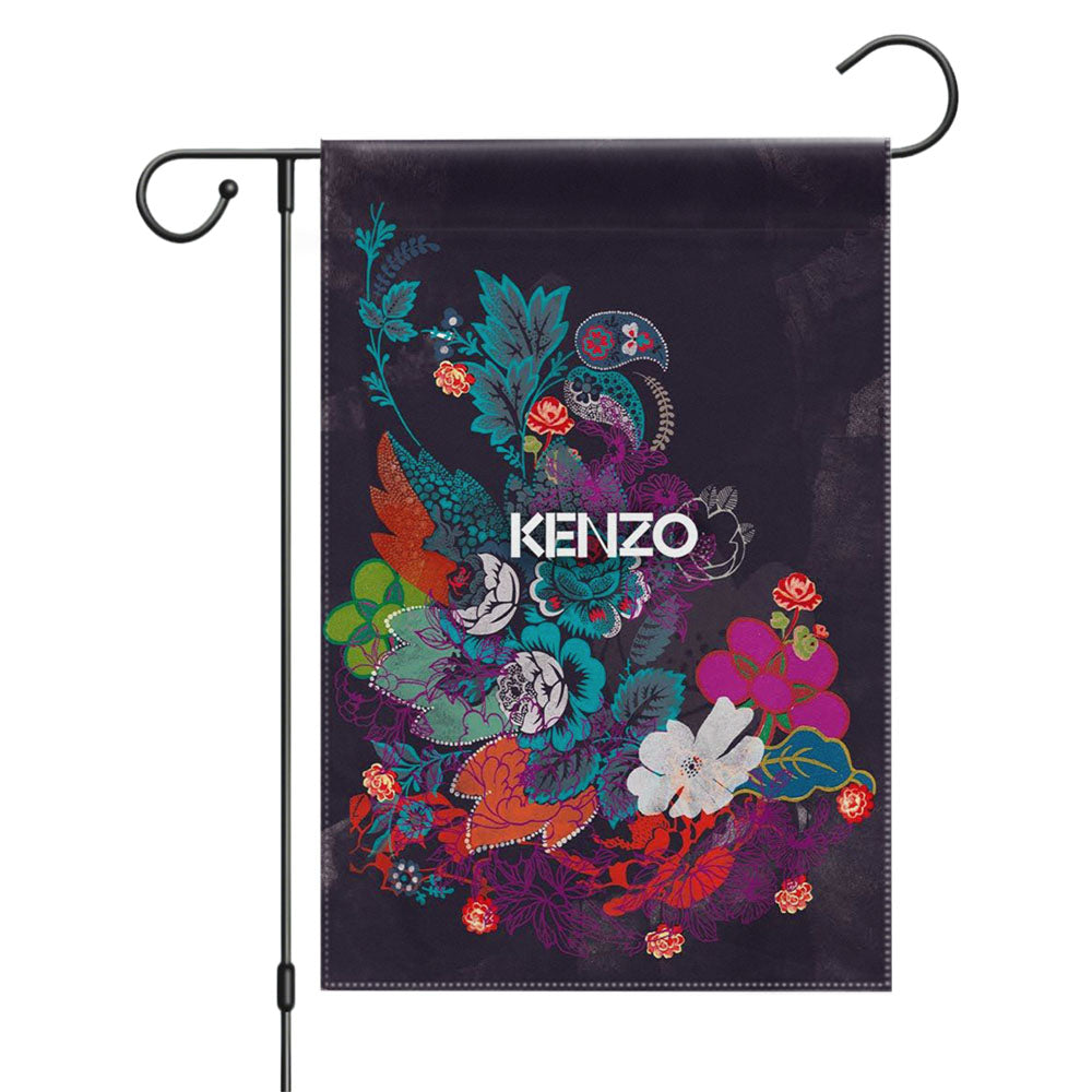 Kenzo Flower Bloom Garden Flags Yard Outdoor Lawn 12 X 18