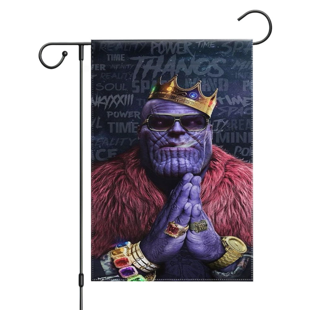 King Rap Thanos Infinity War Garden Flags Yard Outdoor Lawn 12 X 18