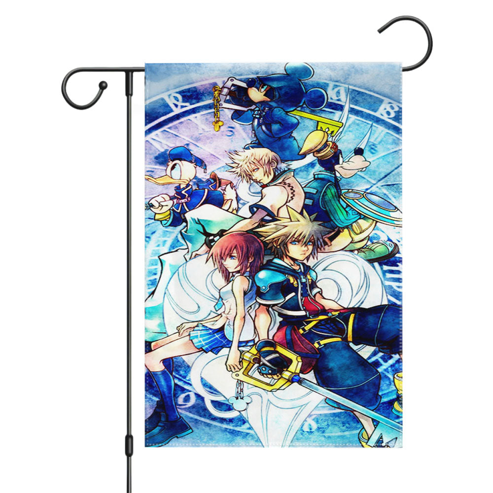 Kingdom Hearts Disney Pattern Garden Flags Yard Outdoor Lawn 12 X 18