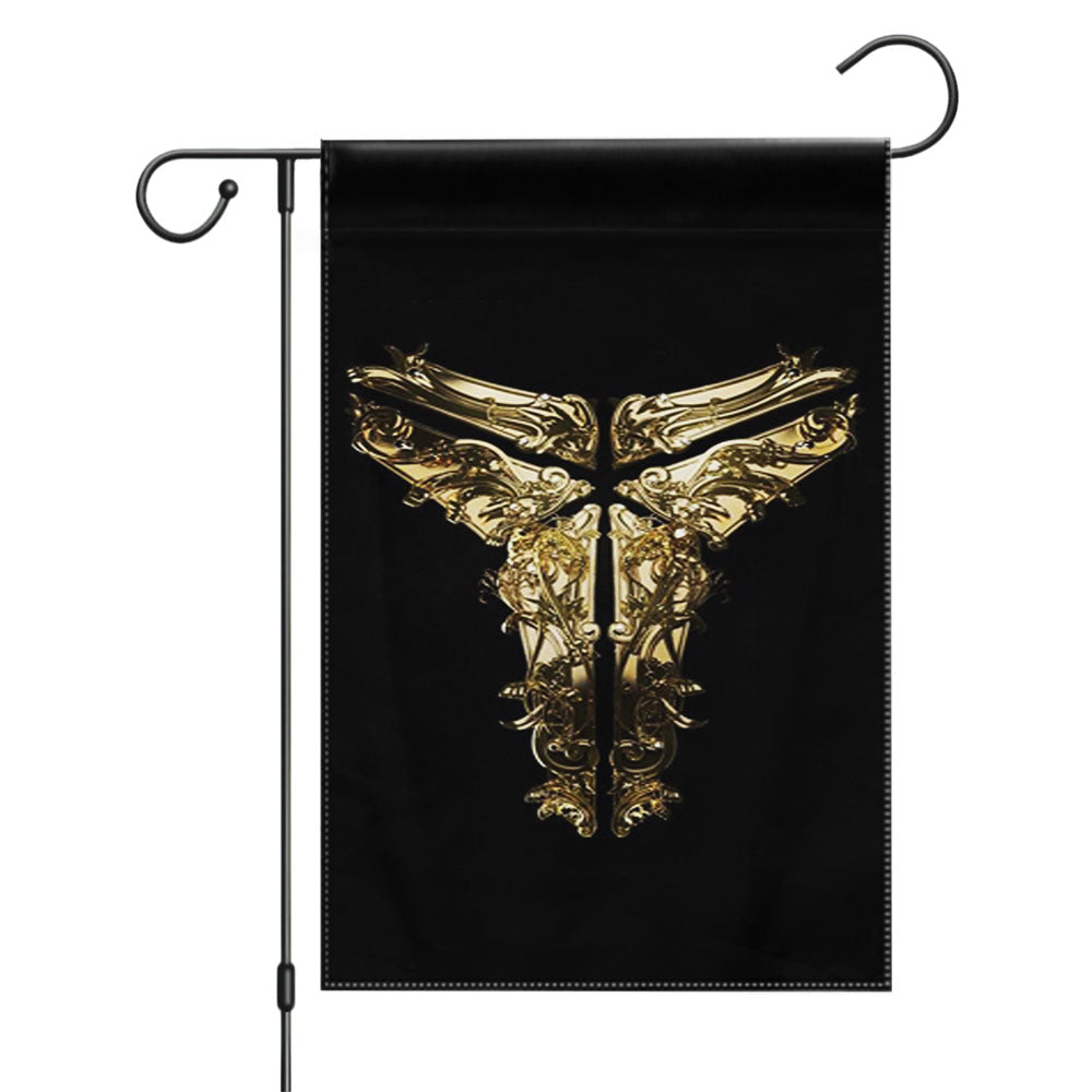 Kobe Bryant Dark Wood Wallpaper Garden Flags Yard Outdoor Lawn 12 X 18