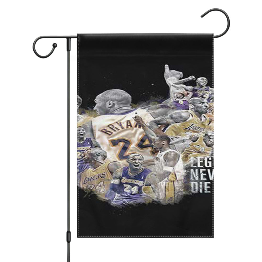 Kobe Bryant Nba Black Mamba Garden Flags Yard Outdoor Lawn 12 X 18