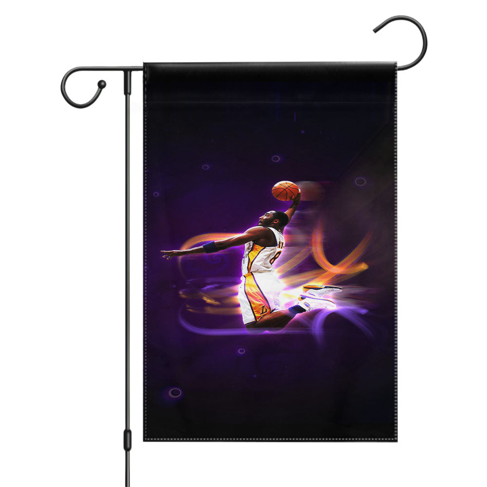 Kobe Slamdunk Glowing Garden Flags Yard Outdoor Lawn 12 X 18