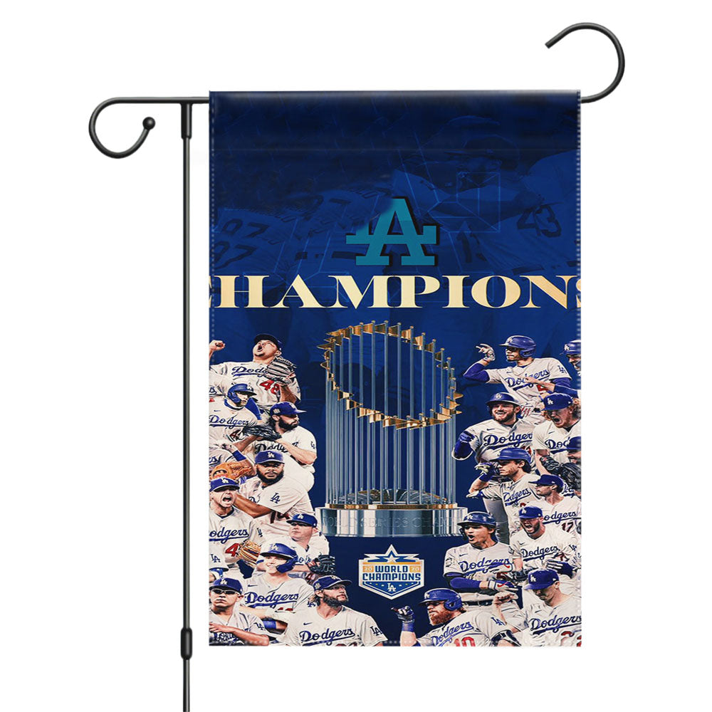 La Dodgers Champions Garden Flags Yard Outdoor Lawn 12 X 18