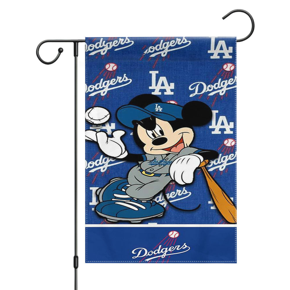 La Dodgers X Mickey Mouse Garden Flags Yard Outdoor Lawn 12 X 18