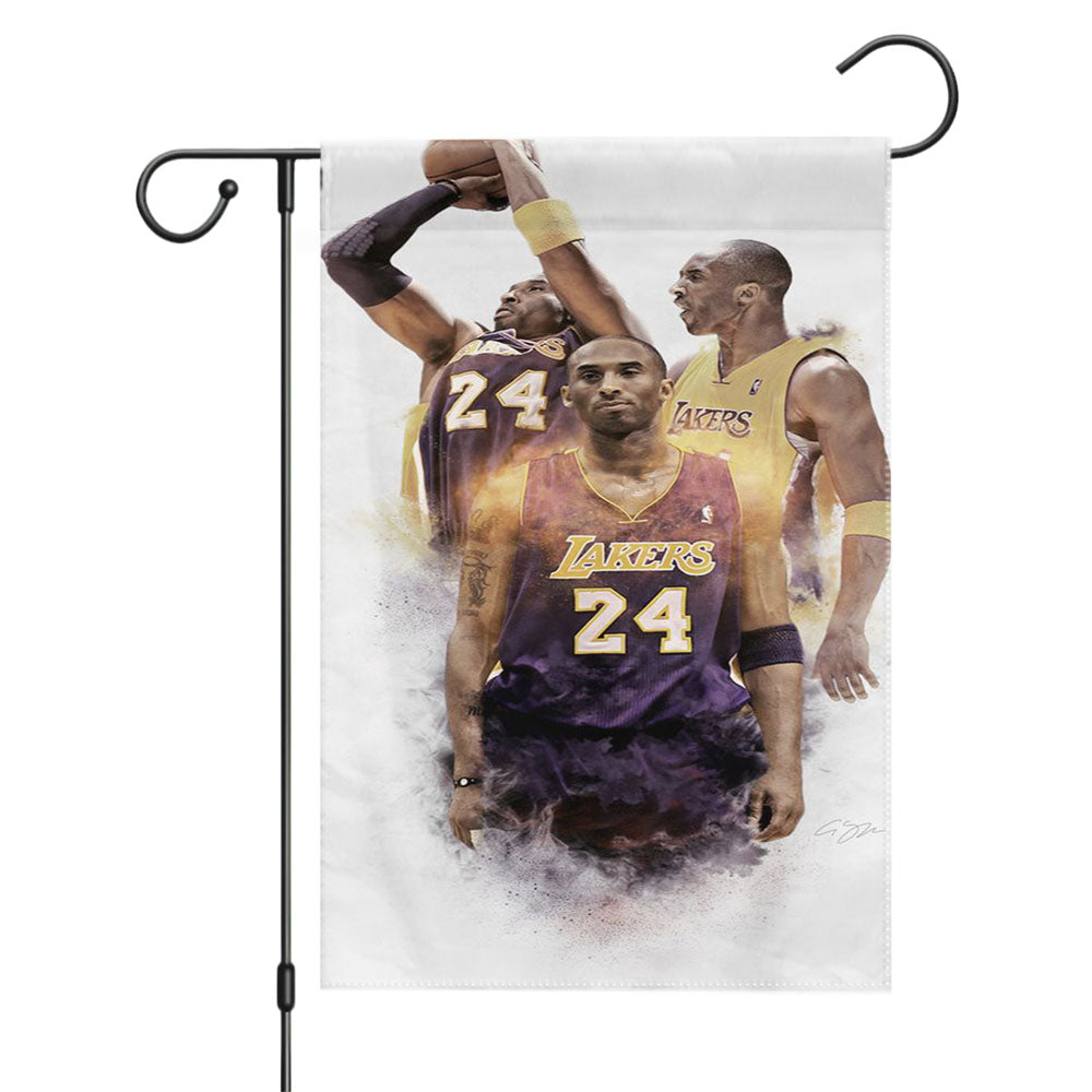 Lakers Kobe Bryant Hero Nba Garden Flags Yard Outdoor Lawn 12 X 18