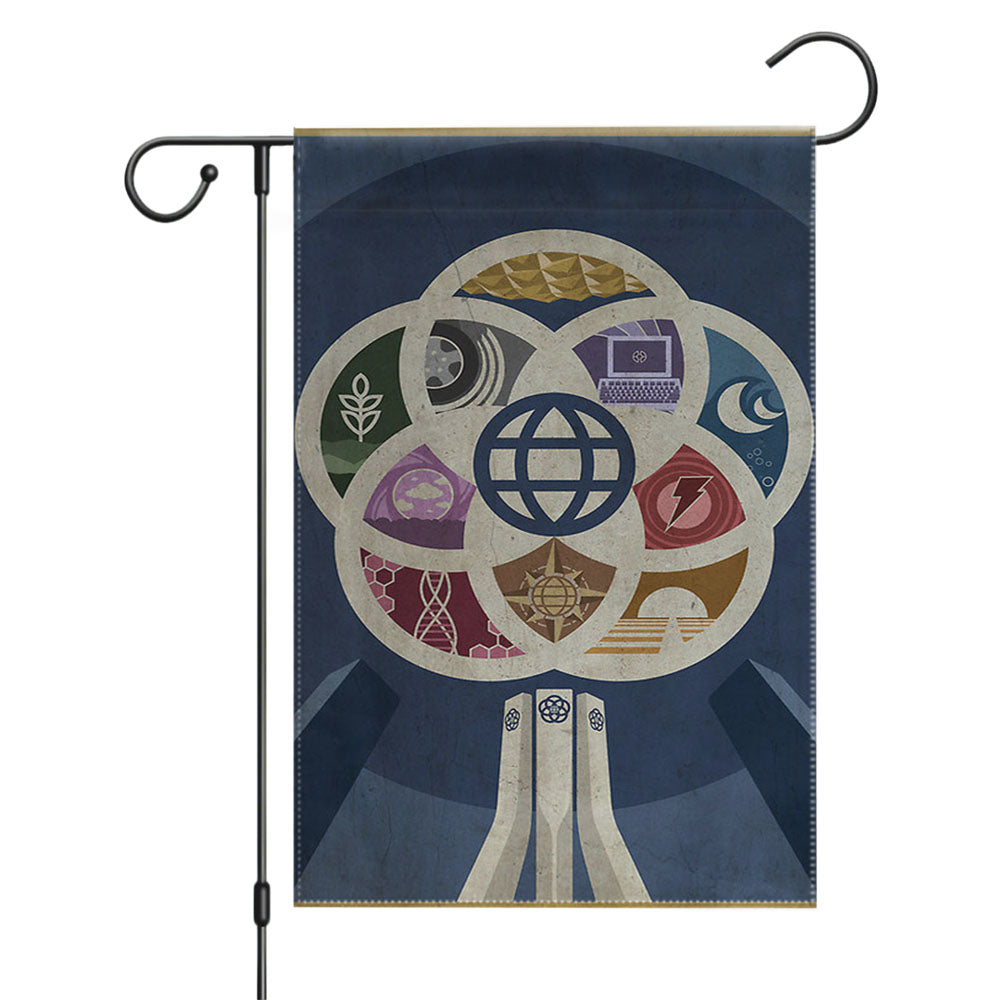 Logo Epcot Center Garden Flags Yard Outdoor Lawn 12 X 18
