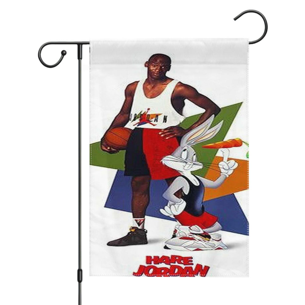 Looney Tunes Nike Michael Jordan Garden Flags Yard Outdoor Lawn 12 X 18