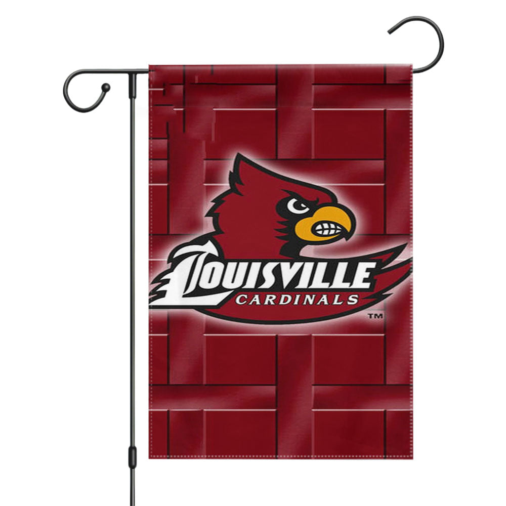 Louisville Cardinal Logo Garden Flags Yard Outdoor Lawn 12 X 18