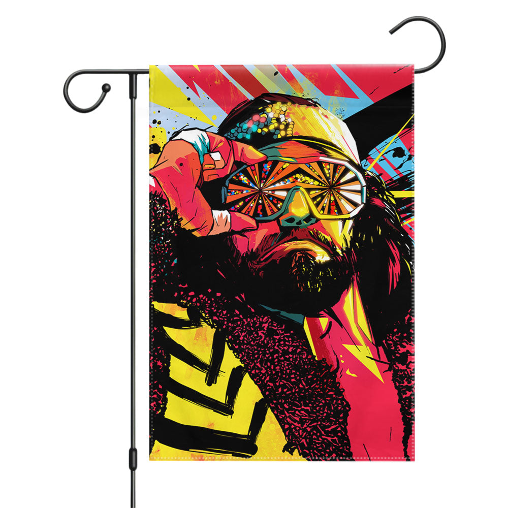 Macho Man Randy Savage Garden Flags Yard Outdoor Lawn 12 X 18