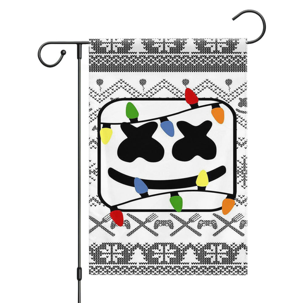 Marshmello Christmas Garden Flags Yard Outdoor Lawn 12 X 18