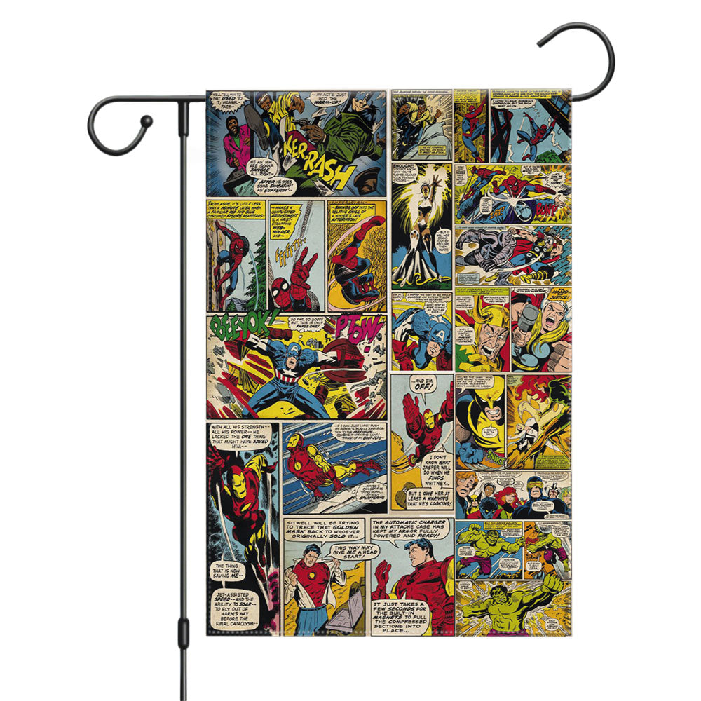 Marvel Comics Iron Man Garden Flags Yard Outdoor Lawn 12 X 18