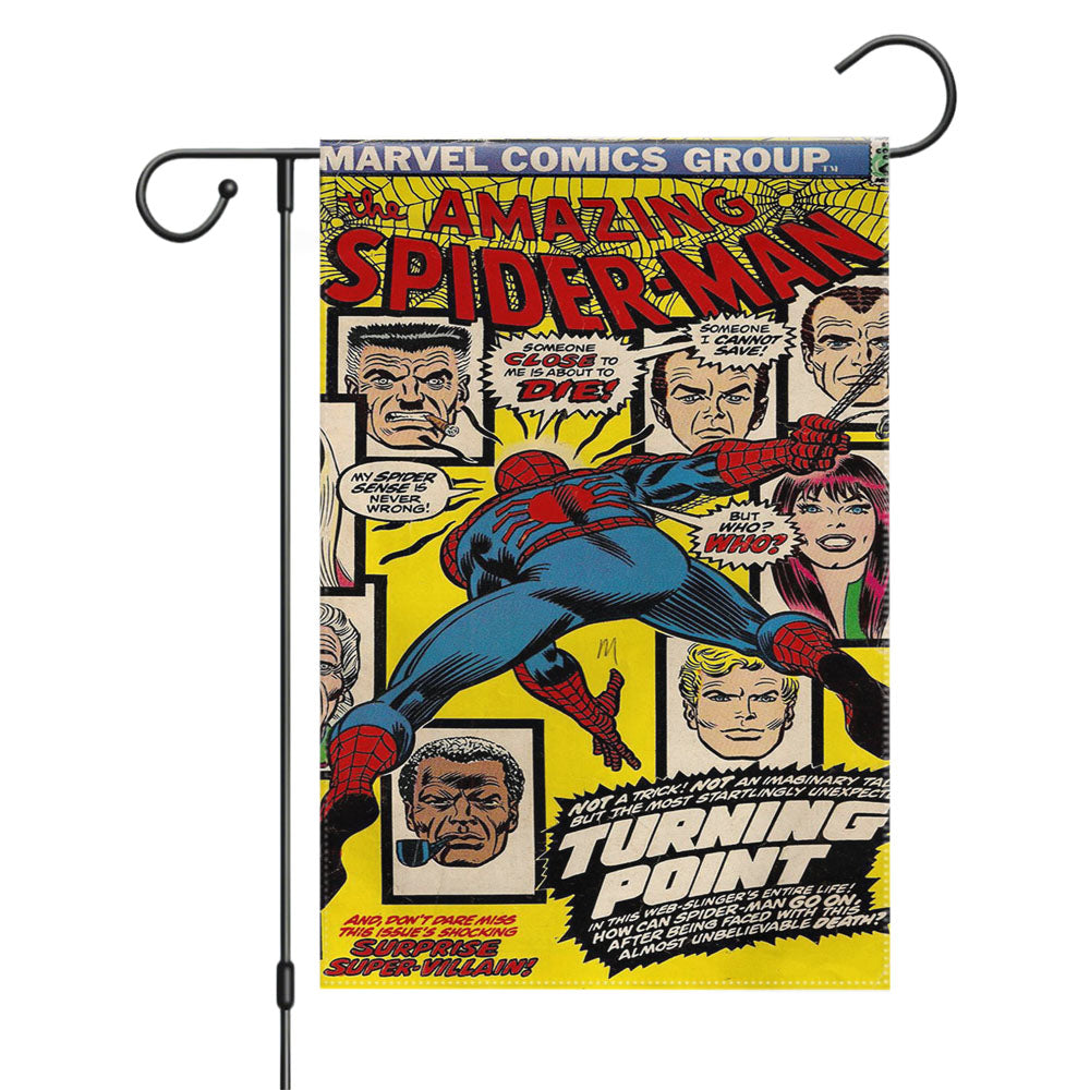 Marvel Comics The Amazing Spider Man Garden Flags Yard Outdoor Lawn 12 X 18