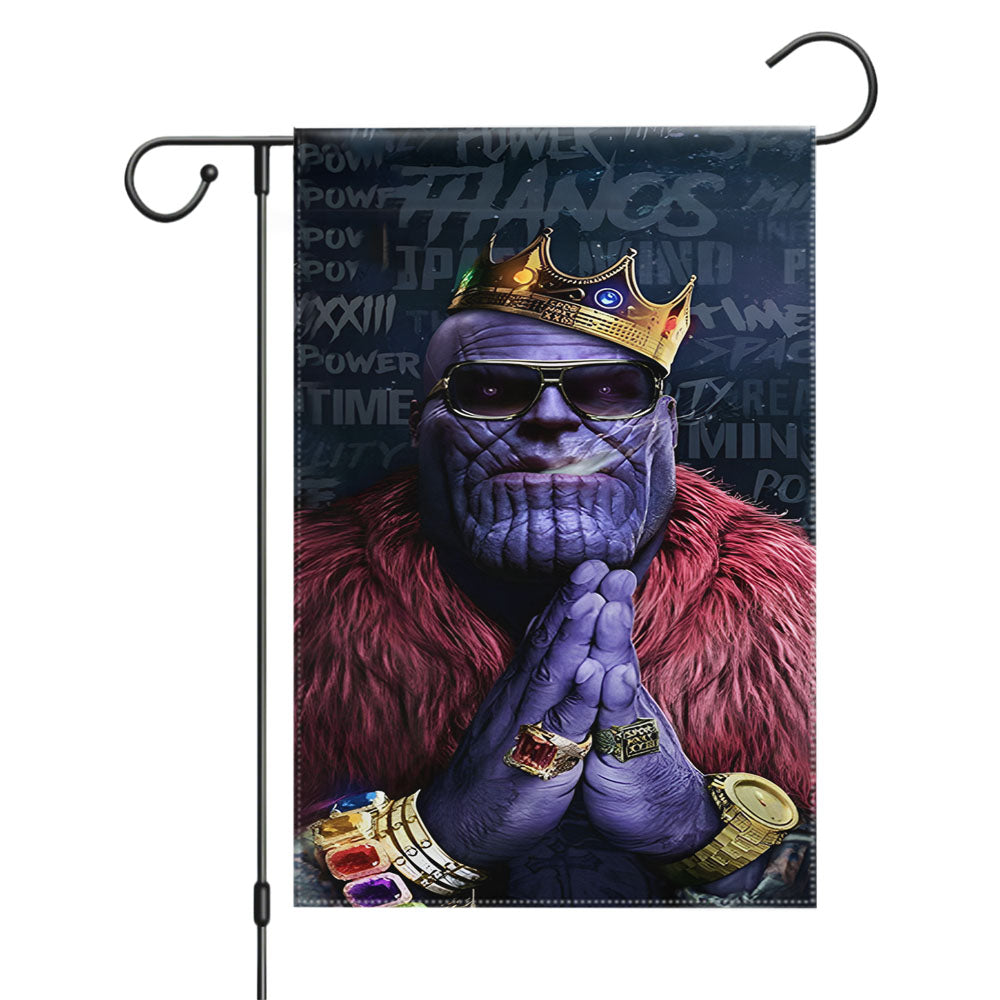 Marvel King Thanos Garden Flags Yard Outdoor Lawn 12 X 18