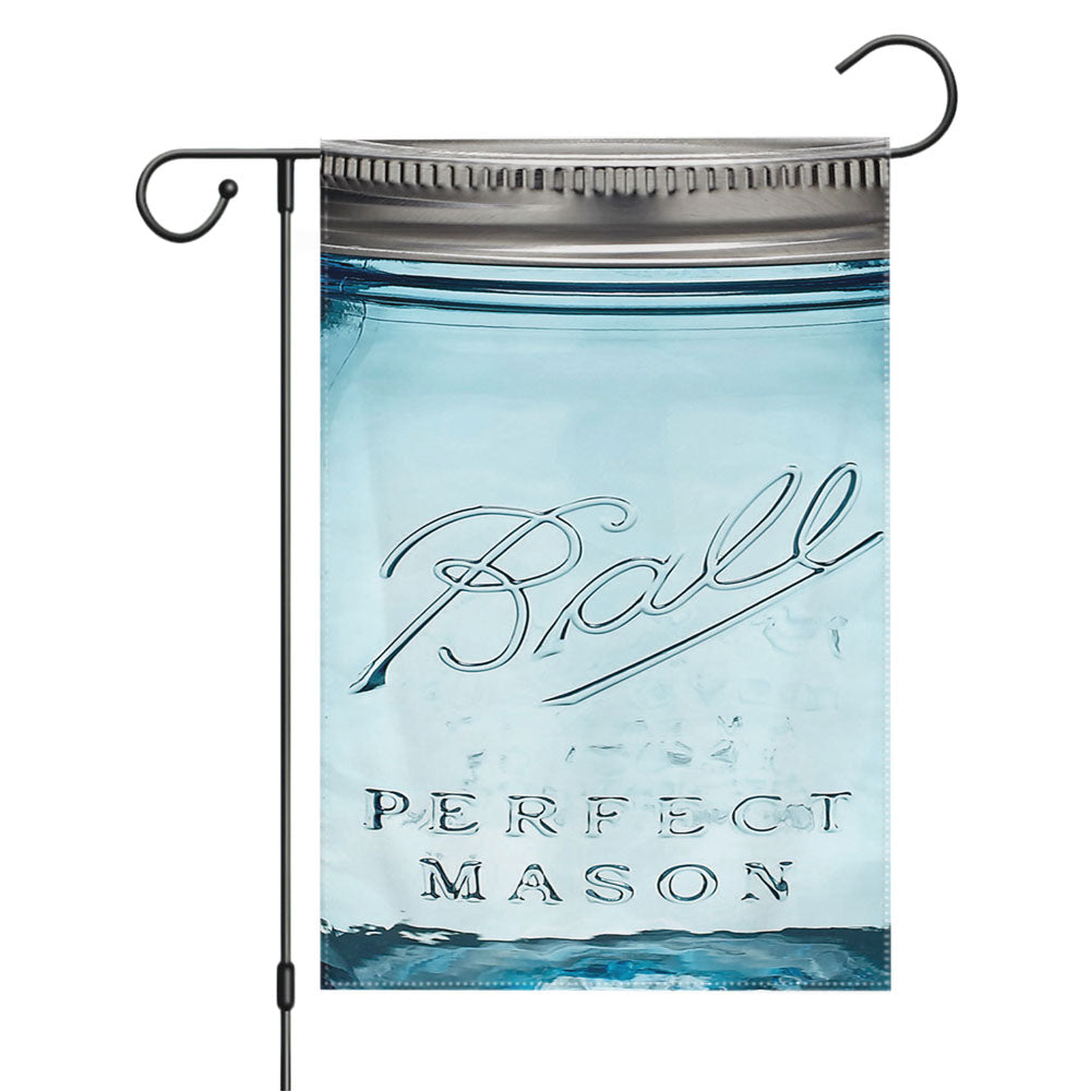 Mason Jar Garden Flags Yard Outdoor Lawn 12 X 18