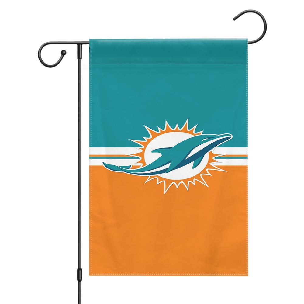 Miami Dolphin Mascot Wallpaper Garden Flags Yard Outdoor Lawn 12 X 18