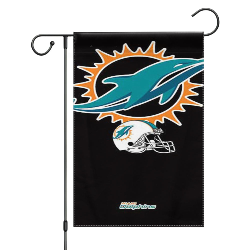 Miami Dolphins Mascot Garden Flags Yard Outdoor Lawn 12 X 18