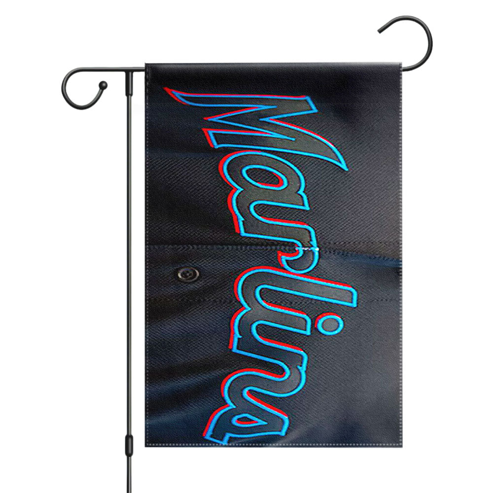 Miami Marlins Baseball Jersey Garden Flags Yard Outdoor Lawn 12 X 18