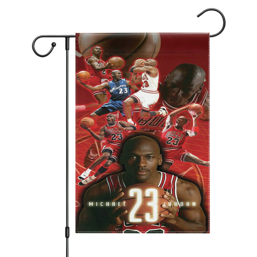 Michael Jordan 23 Nike Garden Flags Yard Outdoor Lawn 12 X 18
