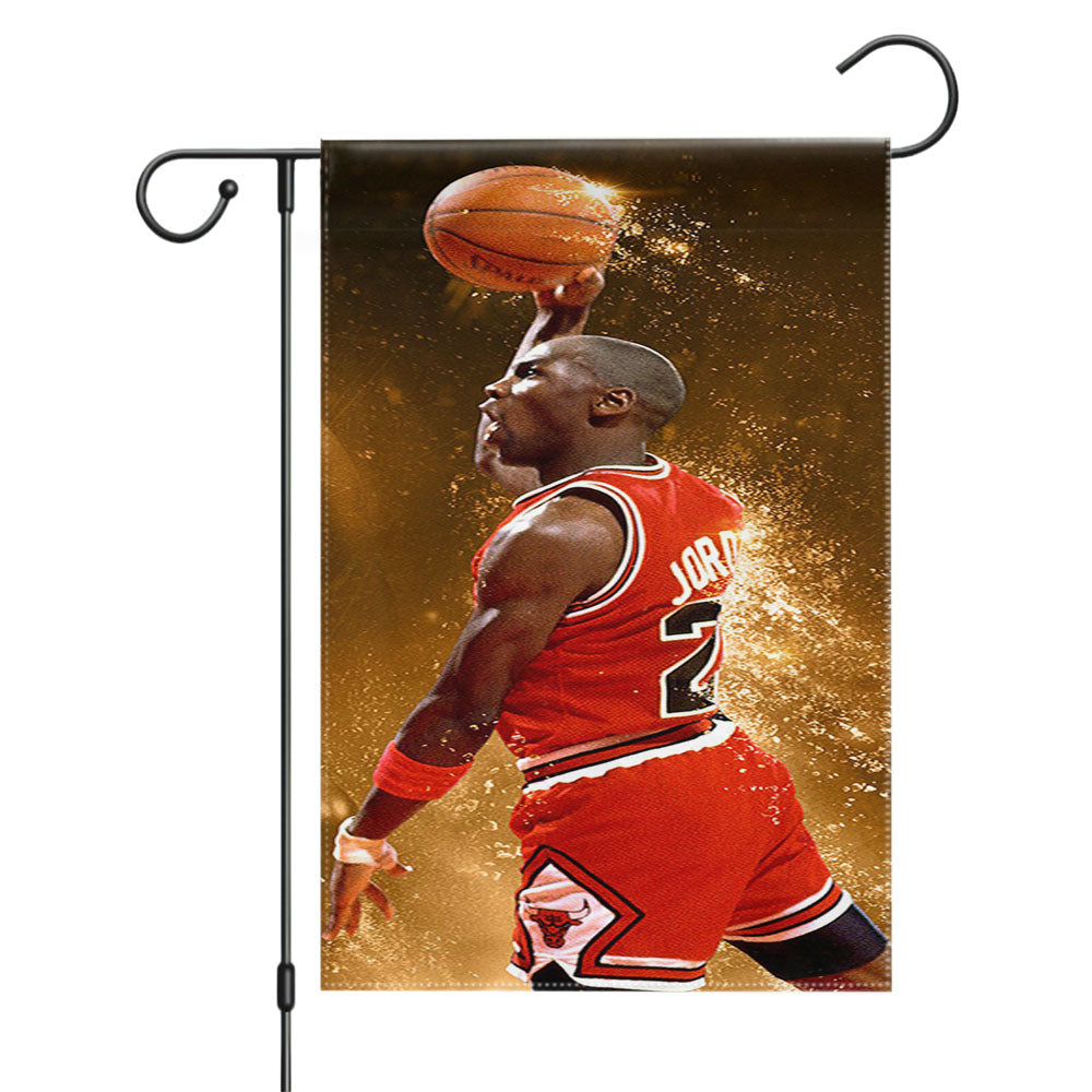 Michael Jordan Chicago Bulls 3 Garden Flags Yard Outdoor Lawn 12 X 18