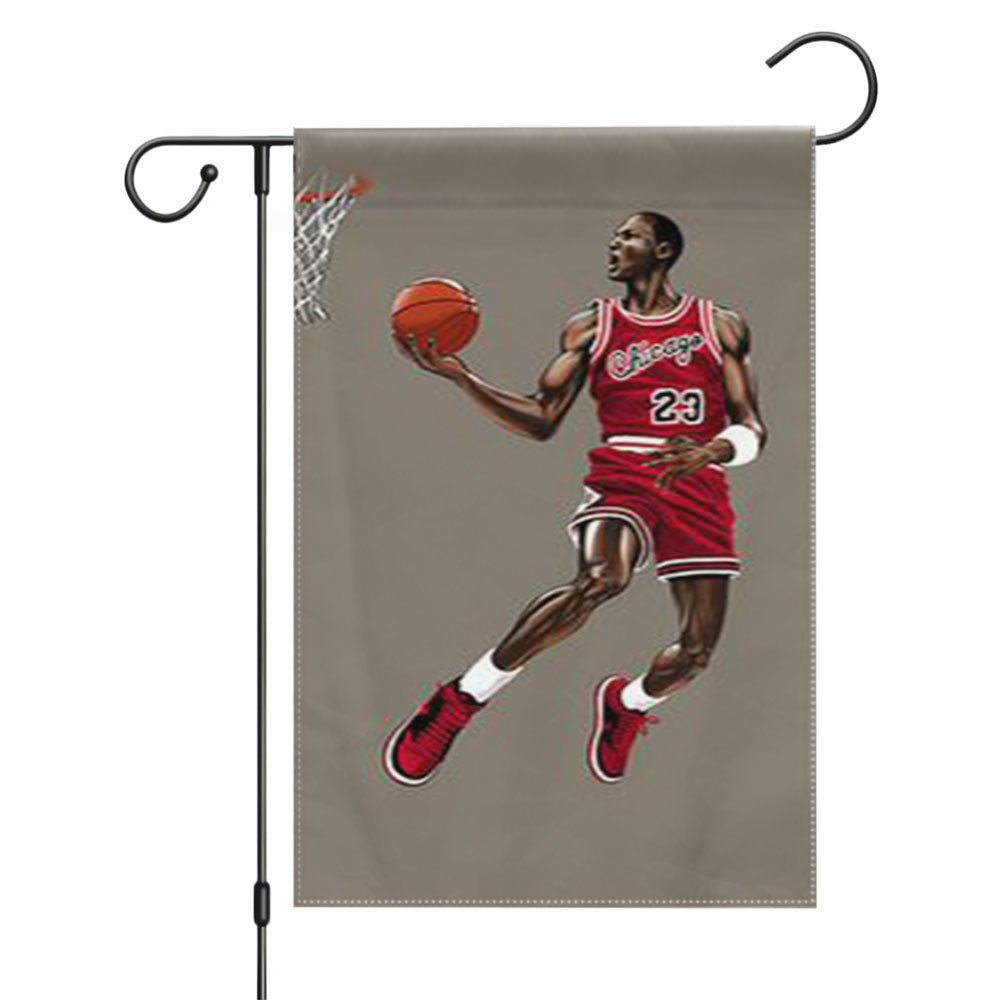Michael Jordan Never Stops Glow Garden Flags Yard Outdoor Lawn 12 X 18