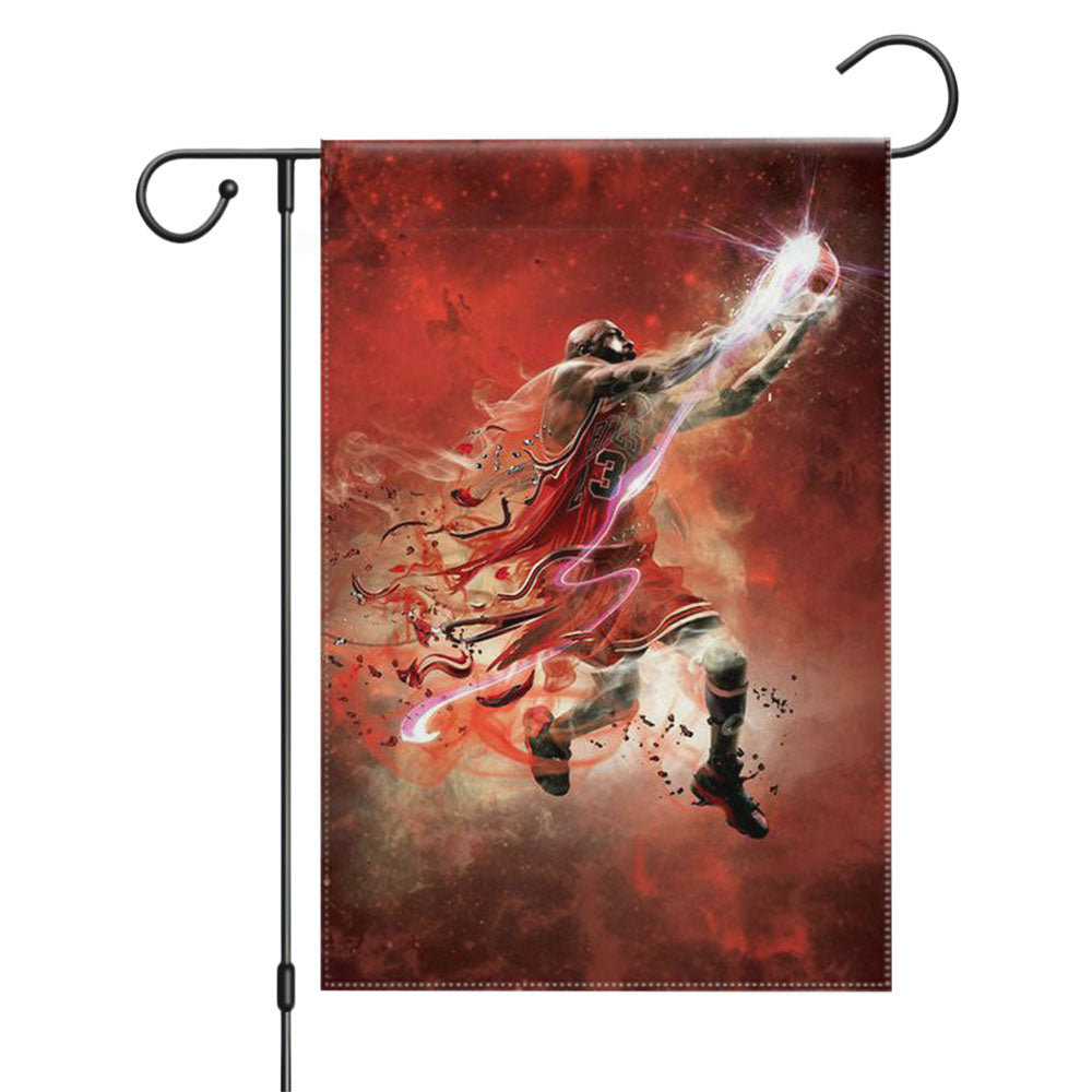 Michael Jordan Slamdunk Garden Flags Yard Outdoor Lawn 12 X 18