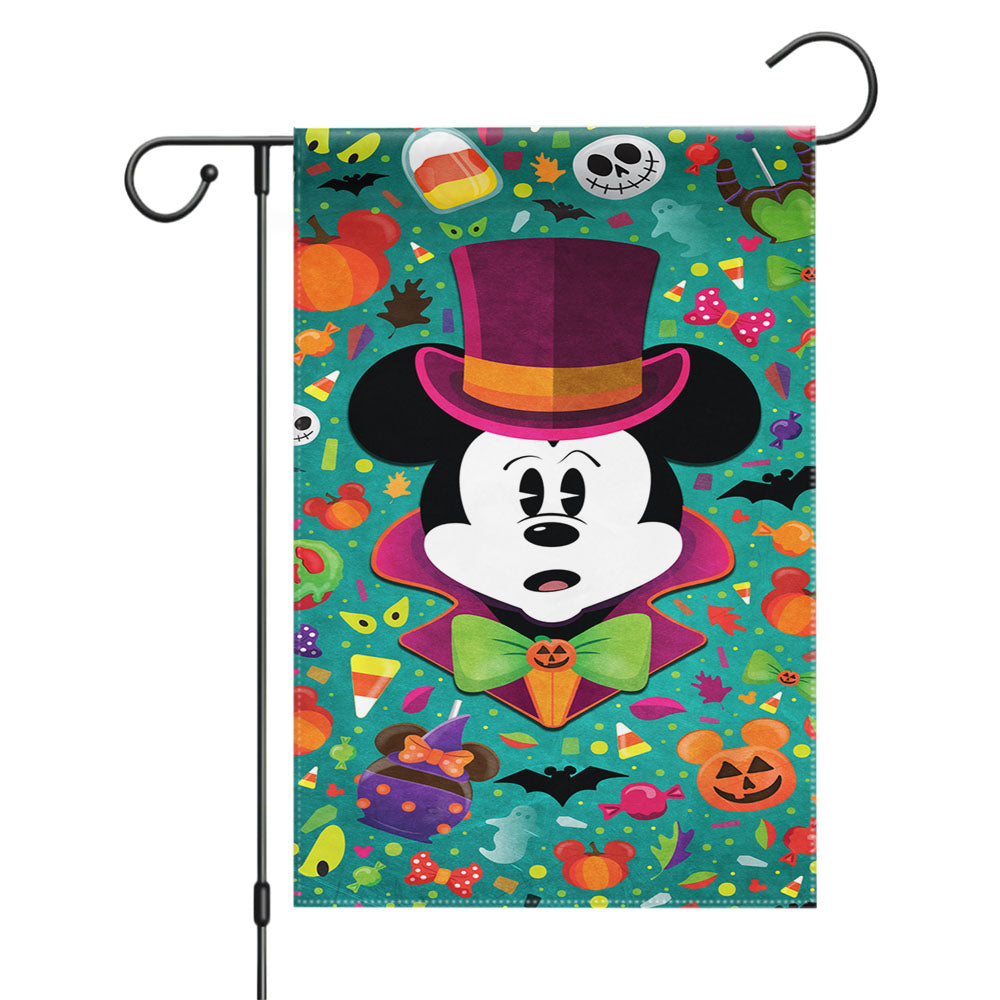 Mickey Mouse Halloween Garden Flags Yard Outdoor Lawn 12 X 18