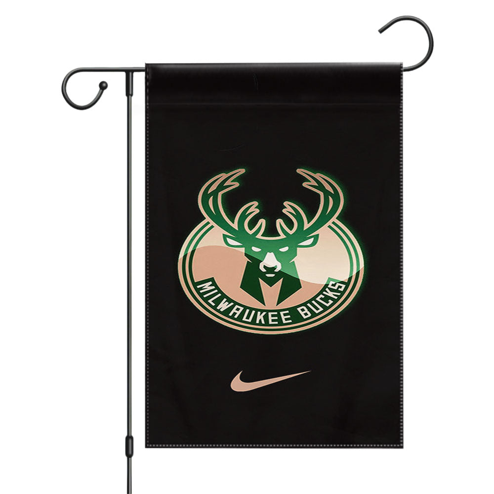 Milwaukee Bucks Logo 1 Garden Flags Yard Outdoor Lawn 12 X 18