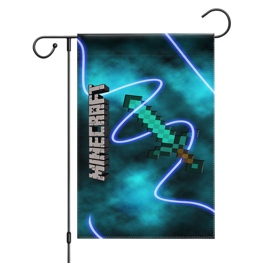 Minecraft Creeper Sword Garden Flags Yard Outdoor Lawn 12 X 18
