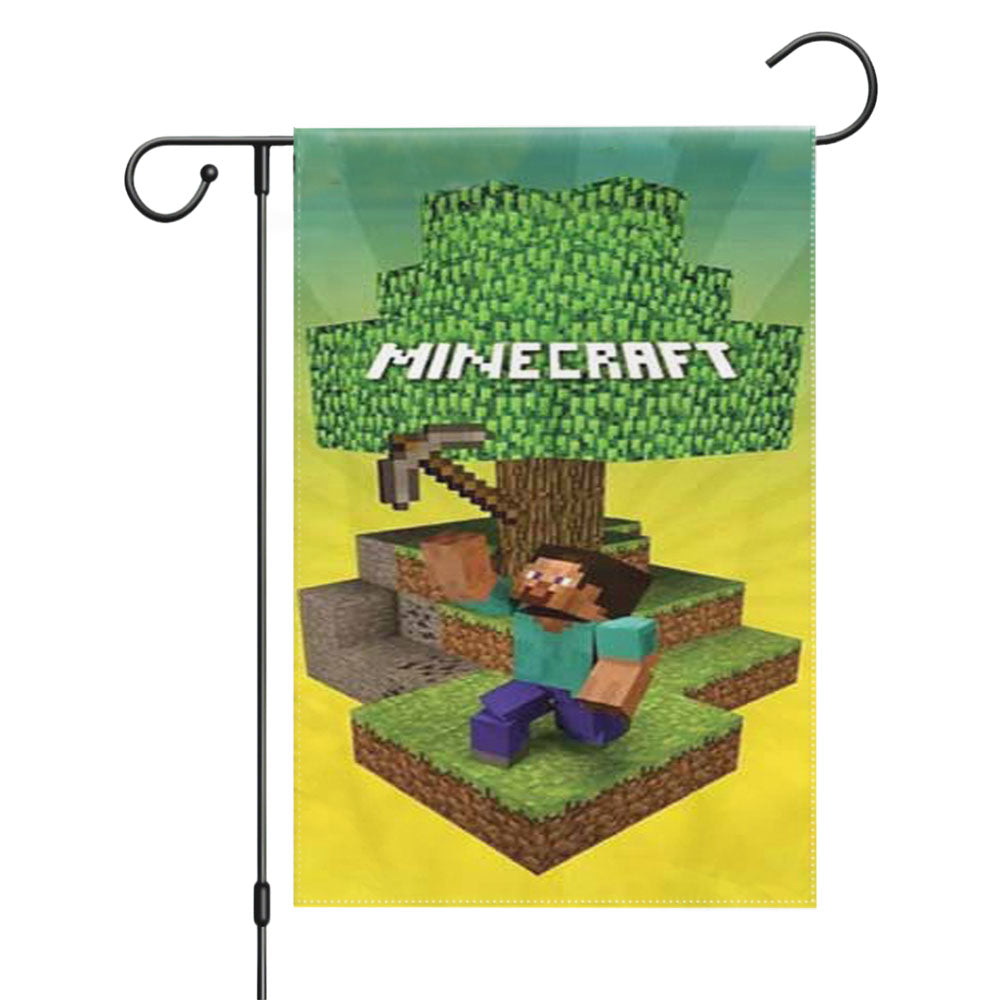 Minecraft Tree Garden Flags Yard Outdoor Lawn 12 X 18