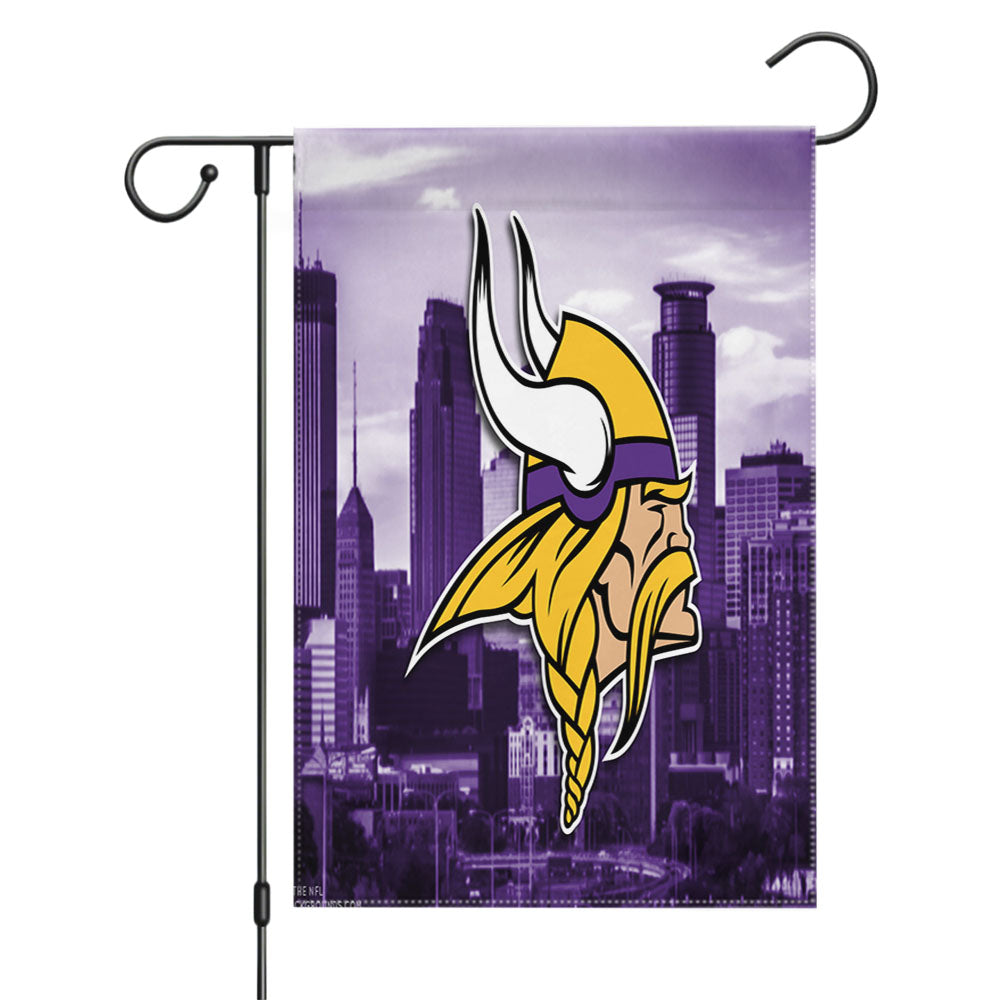 Minnesota Vikings Emblem Garden Flags Yard Outdoor Lawn 12 X 18