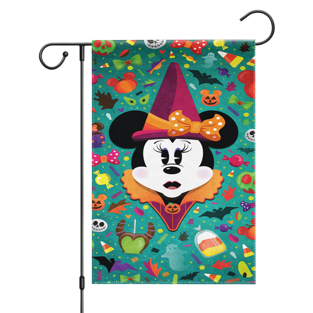 Minnie Mouse Halloween Garden Flags Yard Outdoor Lawn 12 X 18