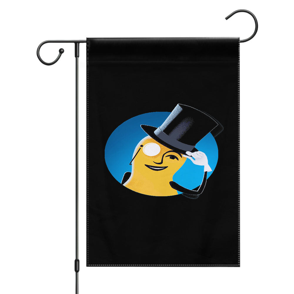 Mr Peanuts Cartoon On Black Garden Flags Yard Outdoor Lawn 12 X 18