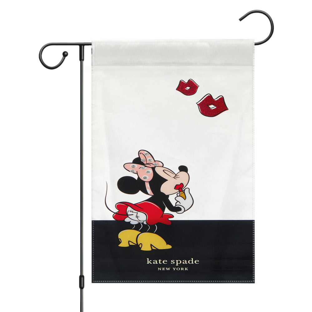 New York Kate Spade X Minnie Mouse Kiss Garden Flags Yard Outdoor Lawn 12 X 18