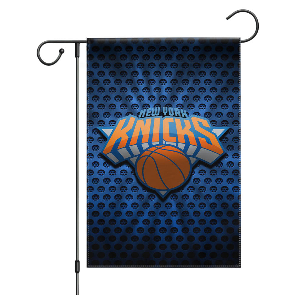New York Knicks Logo Blue Garden Flags Yard Outdoor Lawn 12 X 18