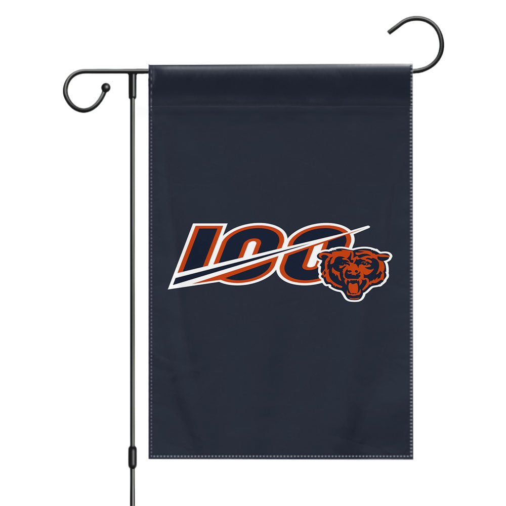 Nfl 100Th Chicago Bears Wallpapers Garden Flags Yard Outdoor Lawn 12 X 18