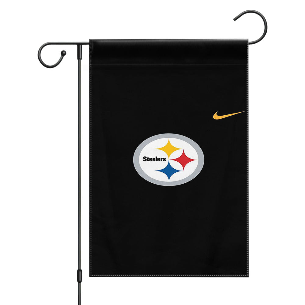 Nfl Pittsburgh Steelers Black Wallpapers Garden Flags Yard Outdoor Lawn 12 X 18