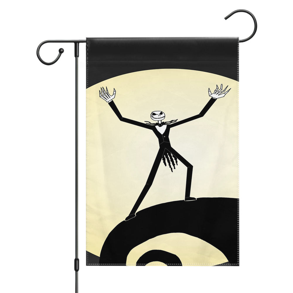 Nightmare Before Christmas Jack And Sally Galaxy Garden Flags Yard Outdoor Lawn 12 X 18