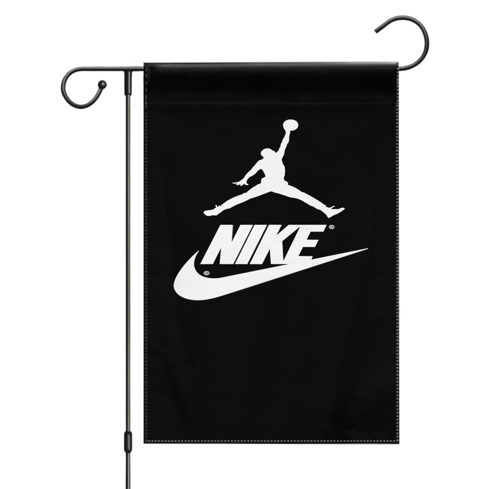 Nike Air Jordan Jump Mint Glitter Garden Flags Yard Outdoor Lawn 12 X 18