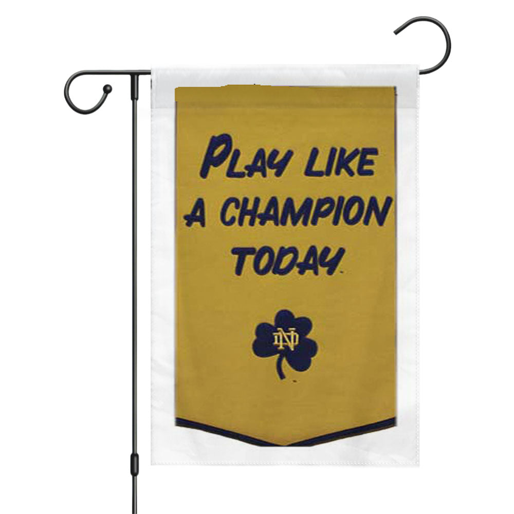 Notre Dame Championship Banner Garden Flags Yard Outdoor Lawn 12 X 18