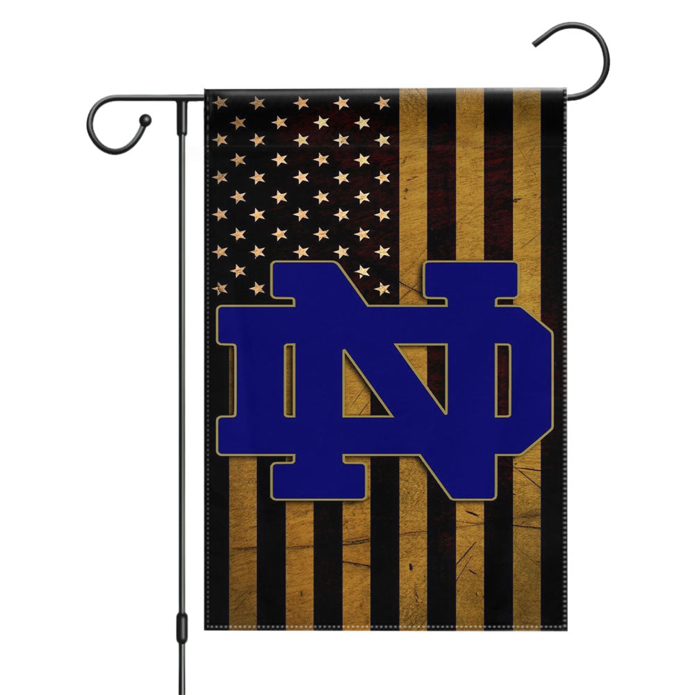 Notre Dame Logo Stadium Garden Flags Yard Outdoor Lawn 12 X 18