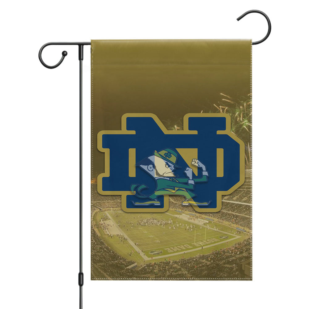 Notre Dame Logo Garden Flags Yard Outdoor Lawn 12 X 18