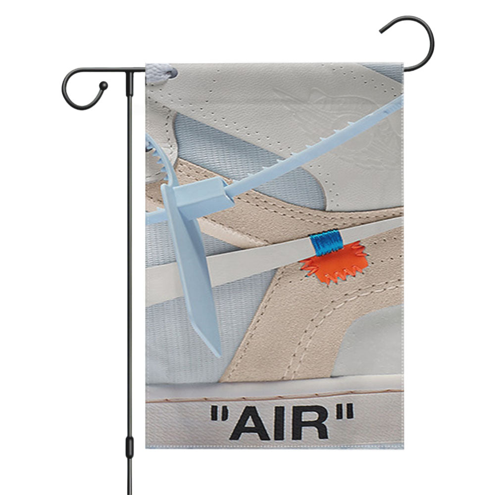 Off White X Air Jordan 1 Garden Flags Yard Outdoor Lawn 12 X 18