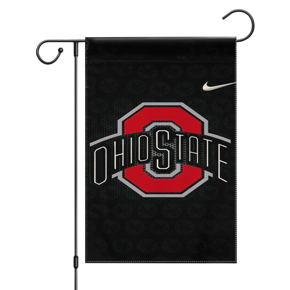 Ohio State Buckeyes Basketball Court Garden Flags Yard Outdoor Lawn 12 X 18